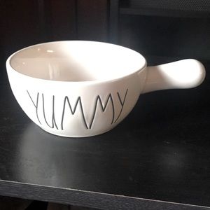 Rae Dunn YUMMY Handled Bowl NEW